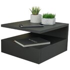 Kit 2 Mesas De Cabeceira Suspensa 1 Gaveta Inferior Preto