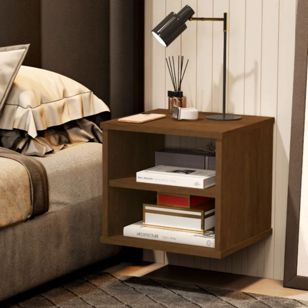 Kit 2 Mesas De Cabeceira Suspensa Mark - Canela