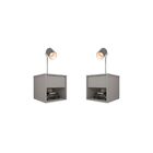 Kit 2 Mesas De Cabeceira Suspensa Retrô 1 Gaveta 100% Mdf Pla