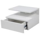 Kit 2 Mesas De Cabeceira Suspensas Piccola Brancas Gaveta Inf