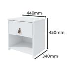 Kit 2 Mesas De Cabeceira Valência - Móveis Lopas