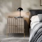 Kit 2 Mesas De Cabeceira Vênus Mdf 45cm Connect/dourado