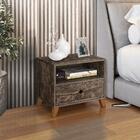 Kit 2 Mesas De Cabeceiras Retro Pe Palito Castani