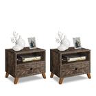 Kit 2 Mesas De Cabeceiras Retro Pe Palito Castani