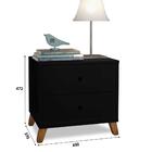 Kit 2 Mesas De Cabeceiras Retro Pe Palito Preto