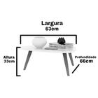 Kit 2 Mesas De Centro E Apoio Retrô Valentina - Branco - Ej M