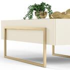 Kit 2 Mesas De Centro Espelhada Para Sala De Estar Suri Creme