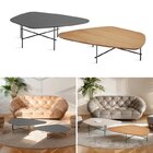 Kit 2 Mesas De Centro Formato Orgânico Capri Dark