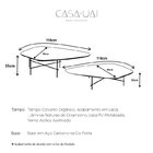 Kit 2 Mesas De Centro Formato Orgânico Capri Dark / Off White