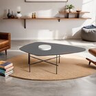 Kit 2 Mesas De Centro Formato Orgânico Capri Dark / Off White