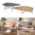 Kit 2 Mesas De Centro Formato Orgânico Capri Off White