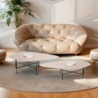 Kit 2 Mesas De Centro Formato Orgânico Capri Off White