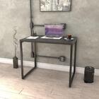 Kit 2 Mesas De Escritório 90cm Estilo Industrial Preto Onix