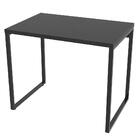 Kit 2 Mesas De Escritório 90cm Estilo Industrial Preto Onix