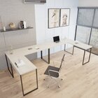 Kit 2 Mesas De Escritório Em L Estilo Industrial 1,50mx1,50m