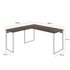 Kit 2 Mesas De Escritório Em L Estilo Industrial 1,50mx1,50m