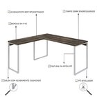 Kit 2 Mesas De Escritório Em L Estilo Industrial 1,50mx1,50m