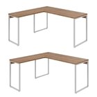 Kit 2 Mesas De Escritório Em L Estilo Industrial 1,50mx1,50m