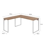 Kit 2 Mesas De Escritório Em L Estilo Industrial 1,50mx1,50m