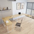 Kit 2 Mesas De Escritório Em L Estilo Industrial 1,50mx1,50m