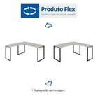 Kit 2 Mesas De Escritório Em L Estilo Industrial 1,50mx1,50m