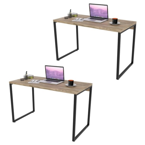Kit 2 Mesas De Escritório Office 120cm Estilo Industrial Pris