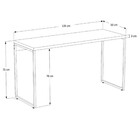 Kit 2 Mesas De Escritório Office 135cm Estilo Industrial Pris