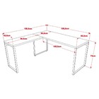 Kit 2 Mesas De Escritório Office Em L 150x150cm Estilo Indust