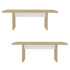 Kit 2 Mesas De Escritório Reunião 200cm Corp A06 Carvalho/bra