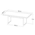 Kit 2 Mesas De Escritório Reunião 200cm Corp A06 Carvalho/bra