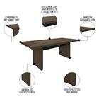 Kit 2 Mesas De Escritório Reunião 200cm Corp A06 Charuto/pret