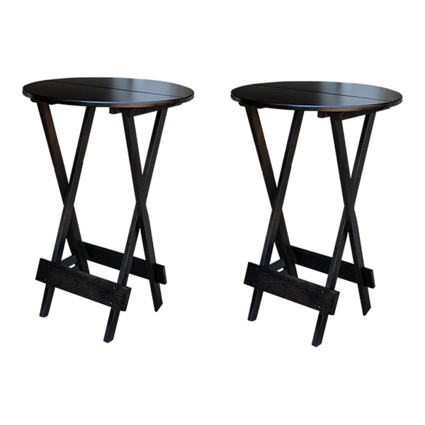 Kit 2 Mesas De Madeira Bistrô Dobravel Ideal Para Bar E Resta