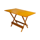 Kit 2 Mesas Dobravel De Madeira 120 X 70 Ideal Para Bar E Res