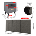 Kit 2 Mesas Estilo 1 Gaveta Cinza Cabeceira Julia Cama Box 1.