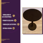 Kit 2 Mesas Laterais Canto Monopé Laminada 50x50cm - Tabaco