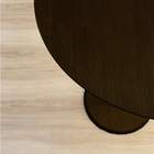 Kit 2 Mesas Laterais Canto Monopé Laminada 50x50cm - Tabaco