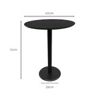 Kit 2 Mesas Laterais Canto Monopé Laqueada 40x40cm - Preto