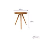 Kit 2 Mesas Laterais Canto Tripé Laminada 50x50cm - Mel