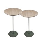 Kit 2 Mesas Laterais Karla - Baixa / Média, Tampo Redondo Ita