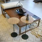 Kit 2 Mesas Laterais Karla - Baixa / Média, Tampo Redondo Ita