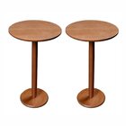 Kit 2 Mesas Laterais Madeira Maciça, Pintura Em Laca E Impres