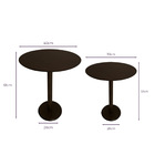 Kit 2 Mesas Laterais Monopé Laminada 40 E 30 Cm - Tabaco