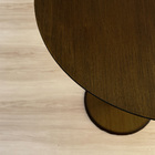 Kit 2 Mesas Laterais Monopé Laminada 50 E 40 Cm - Castanho