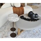 Kit 2 Mesas Laterais Norina - Baixa / Alta, Tampo Redondo Ime