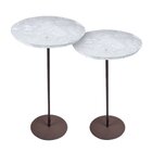 Kit 2 Mesas Laterais Norina - Média / Alta, Tampo Redondo Ime