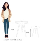 Kit 2 Mesas Lateral Canto Apoio Redonda Elegance 44 E 68 Cm A