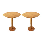 Kit 2 Mesas Lateral Monopé De Madeira 30 Cm - Mel