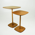 Kit 2 Mesas Monopé Quadrada Laminada 40 E 50cm - Mel