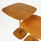 Kit 2 Mesas Monopé Quadrada Laminada 40 E 50cm - Mel