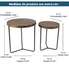 Kit 2 Mesas Ninho Kent Lateral Renar 56 Cm Cor Driftwood Base